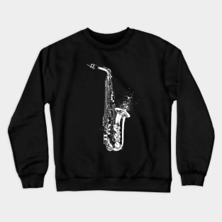 Saxophone, Music, Jazz, Blues, Rock, Crewneck Sweatshirt